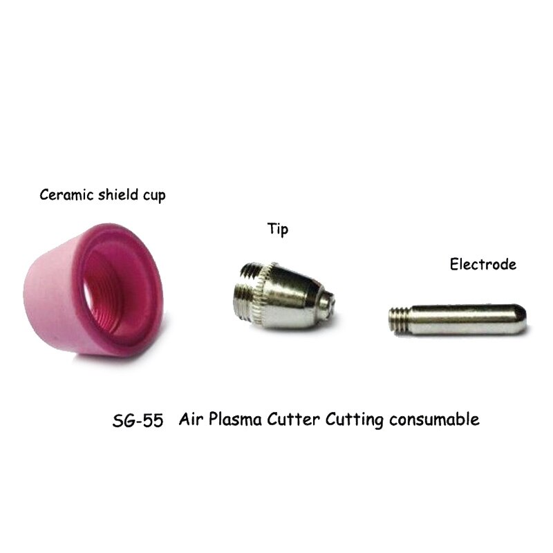 Forbrugsmateriale til plasmaskærer  ag60 / sg55 lysbuesvejsebrænderelektroder værktøj pkg -90 spidser 1.5 50 ampere keramiske skjoldkopper