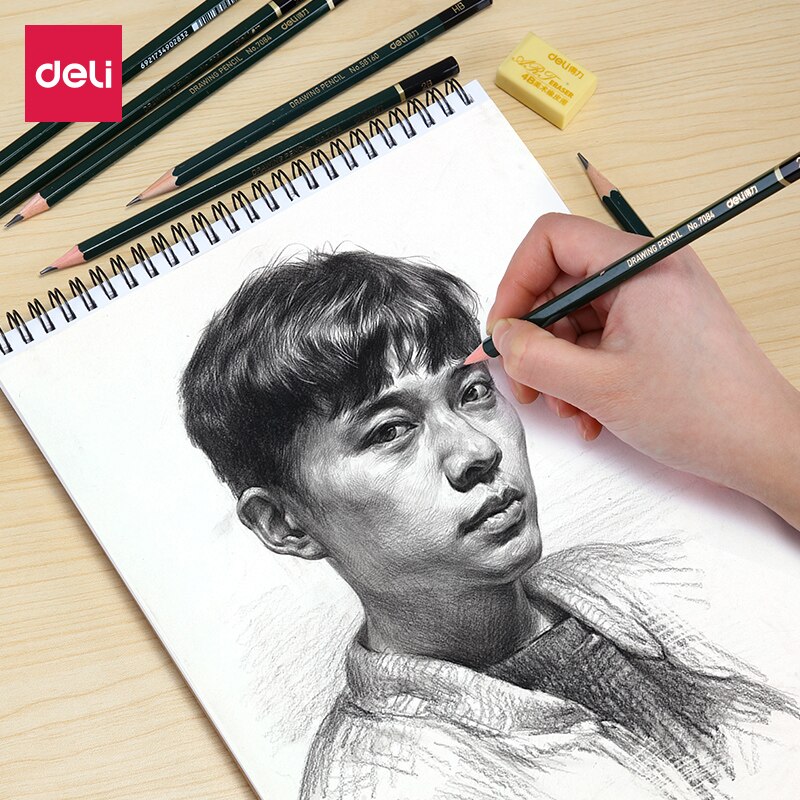 Deli Sketch Paper Artist Painting Paper Student Painting Drawing Sketching Practice Paper 16K/8K/B5 Sketch Book Painting Supply