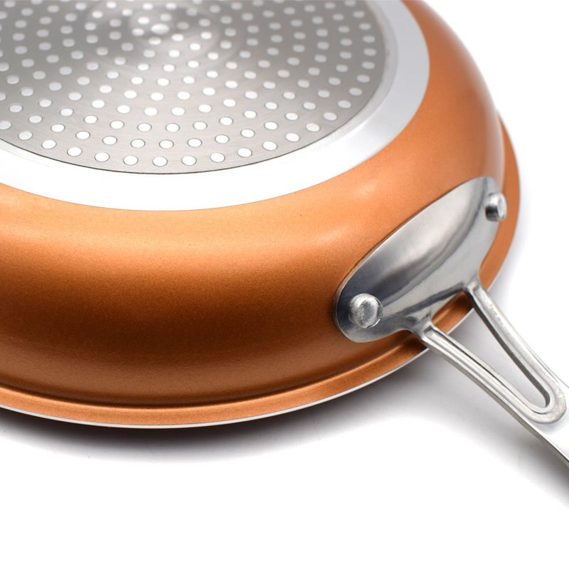 8/10/12 Inch Non-stick Koekenpan Koperen Koekenpan Met Keramische Coating Inductie Koken Koekenpan Oven Vaatwasser veilig Steelpan