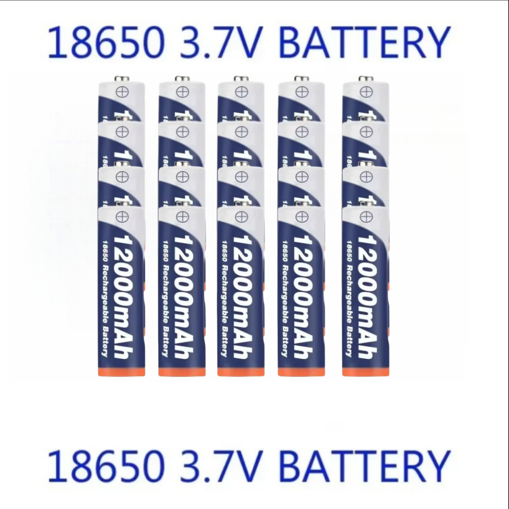 18650 Oplaadbare Batterij 3.7V 18650 12000mAh Capaciteit Oplaadbare Li Batterij Voor Zaklamp Zaklamp Batterij: Ivoor