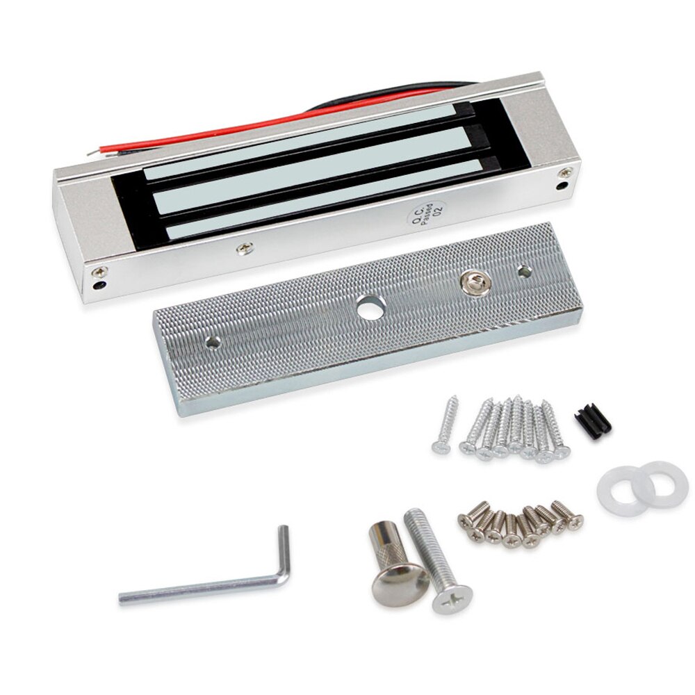 180kg elektromagnetisk lås  dc12v elektrisk magnetisk lås 350 lbs holdekraft elektroniske enkeltdørlåser vanntett utendørs