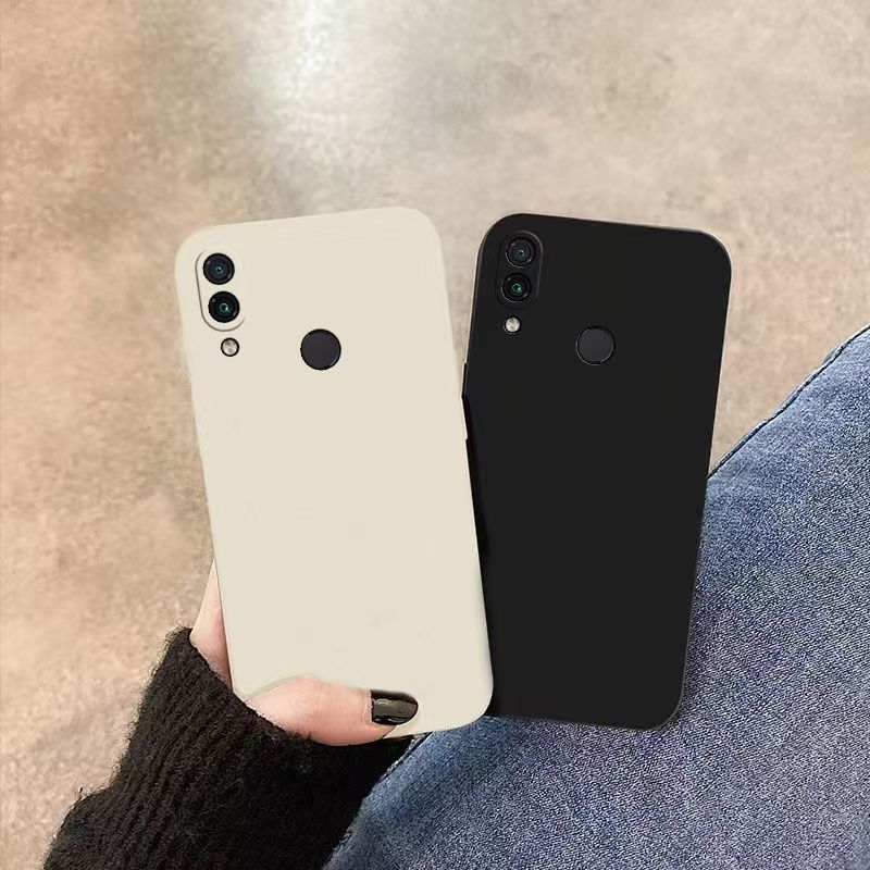 Funda de teléfono cuadrada de silicona líquida para Xiaomi Redmi Note 5 6 7 8 9 9s 10 10s Pro fundas traseras mate