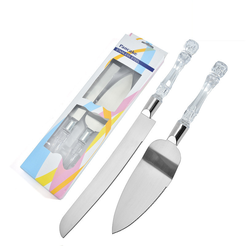 Couteau à gâteau de mariage en acier inoxydable, spatule à dessert de cuisine, outil de cuisson de tarte de fête d'anniversaire, diviseur de fromage à Pizza, accessoires de couteau: Default Title