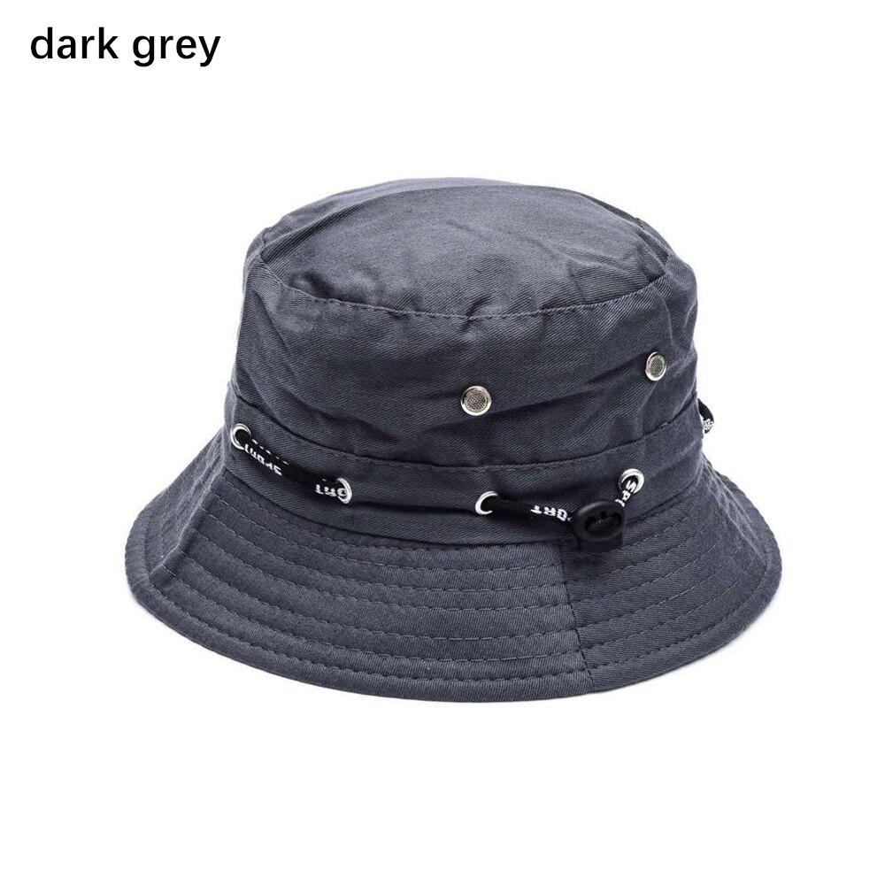 Cappello da pescatore pieghevole in cotone lavato retrò in Denim Unisex cappello da pescatore in cotone Casual estivo protezione solare all&#39;aperto cappello da sole moda cappello da spiaggia: Type2 dark grey