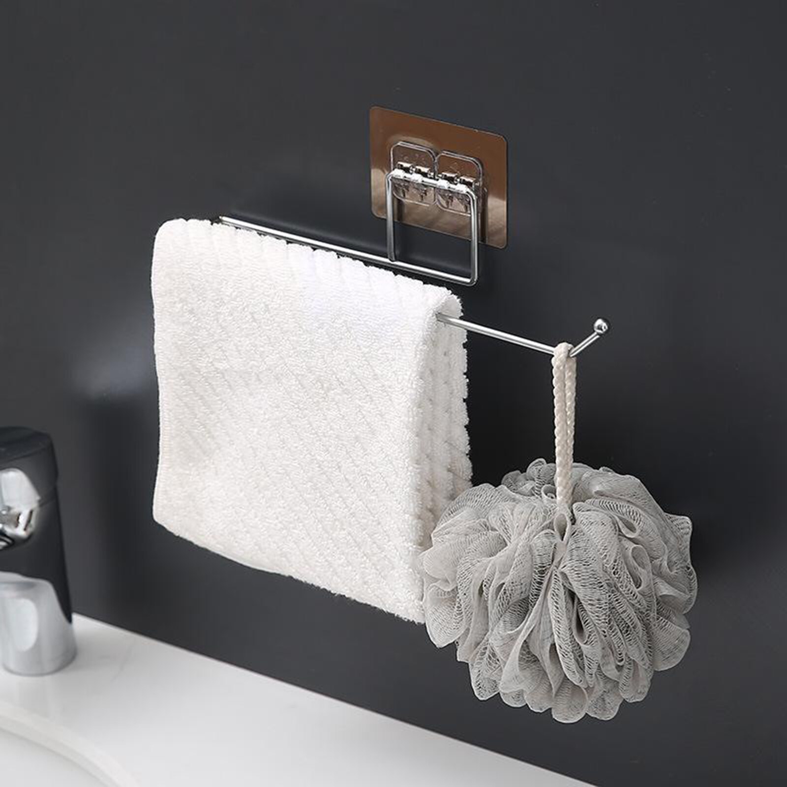 Toilet Paper Towel Holder Stainless Steel Self Adh... Grandado