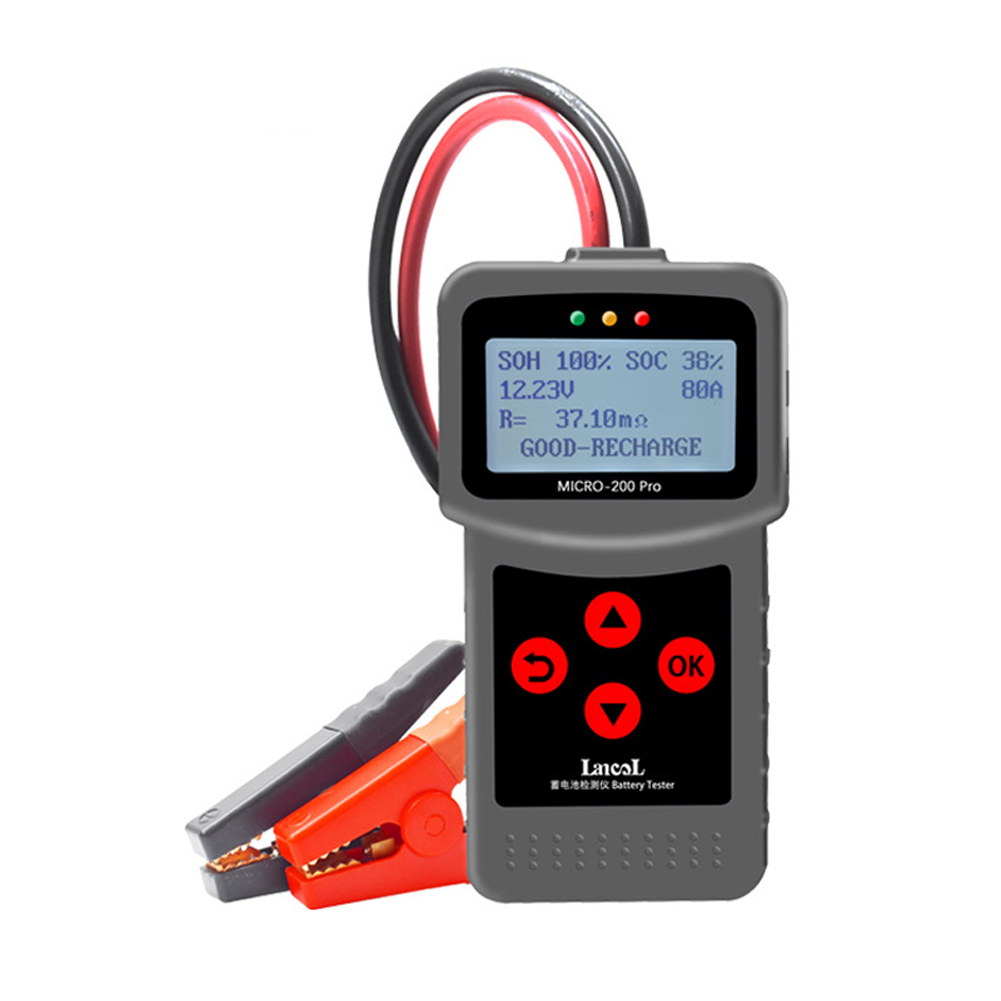 Digital Car Battery Tester 12V Car Motorcycle Battery Tester Battery Analyzer Micro-200 Pro Automotive Car Diagnostic Tool: Default Title