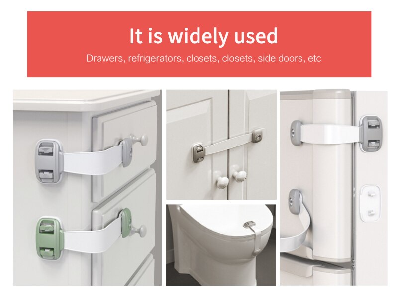 1Stck Baby Schrank sperren Riemen Baby Sicherheit sperren Schutze Schrank sperren Tür freundlicher Schließfach Sicherheit Blocker Schloss Für freundlicher