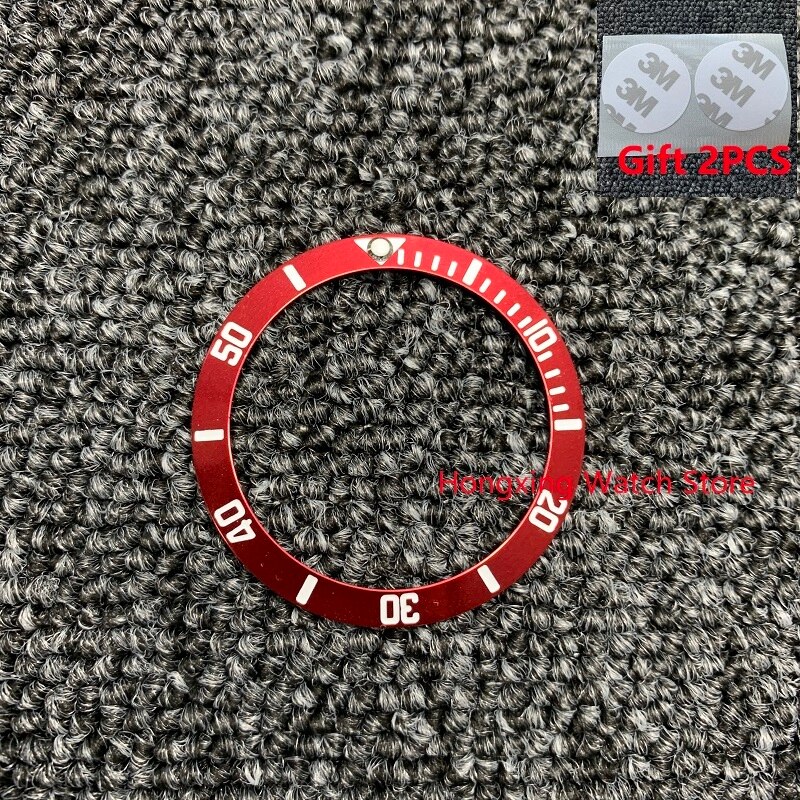 38mm Uhr Ring Keramik Lünette Einsatz Ring für GMT Uhr 40mm Gehäbenutzen Uhr Zubehör Innen durchmesser 30,8mm 2 stücke Band): sub Aluminium 7