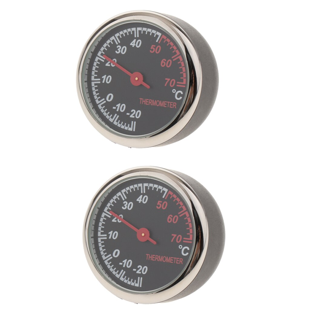 2 xElectronic Clock Inside Outside Temperature Gauge Car Vehicle Thermometer