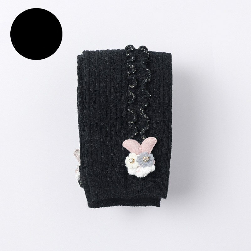 Leggings Herbst Winter Baby Strumpfhosen Heißer Baby Kleinkind Kind Mädchen Rippen Strümpfe Baumwolle Warme Strumpfhosen Solide Candy Farbe Engen 0-5Y: Black Tights / 1 to 3 year