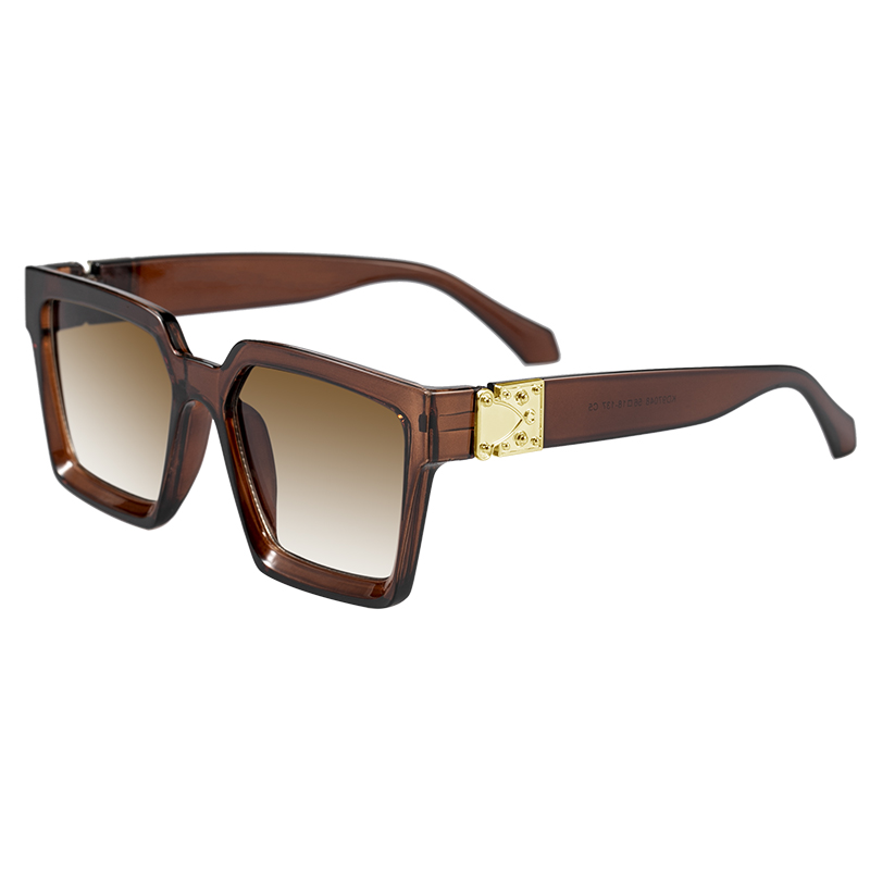 Firkantede solbriller for kvinner/menn merkevaresolbriller for menn kvinner vintage briller  uv400 beskyttelsesbriller gafas de sol: Blå