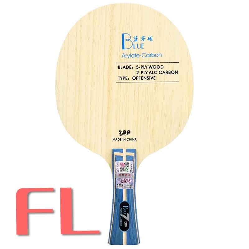 729 zwarte, blauwe, gele, alc carbon tafeltennisbatjes, offensief voor rackets en pingpongbatjes: Blauwe koolstof fl