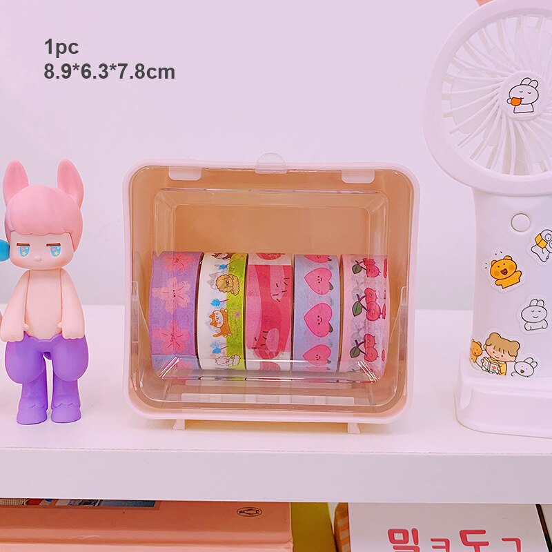 Boîte de rangement de bureau en acrylique, organisateur de tiroir, support anti-poussière, boîte de tri de papeterie de bureau pour étudiants, organisateur multifonction: 1pcbox