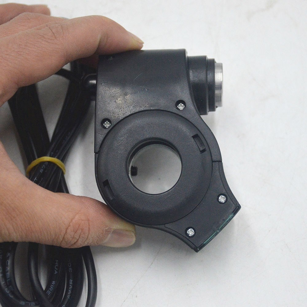 Acelerador de pulgar para bicicleta eléctrica/Scooter con interruptor de encendido, empuñaduras de manillar con pantalla LCD, 12V/24V/36V/48V/60V/72V/84V/96V