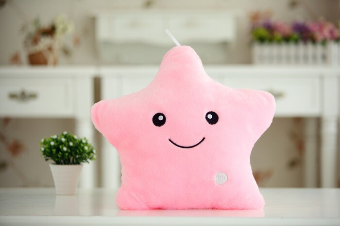 13 zoll Interaktive Spielzeug Realistische Leuchtende Sterne Stofftier Weiche Baumwolle Miniatur Stern Plüsch Kissen Schlafzimmer Dekorationen: Rosa