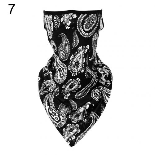 Spandex Flame Teeth Print Breathable Dust Proof Anti UV Face Cover Bandana Neck Gaiter: 7