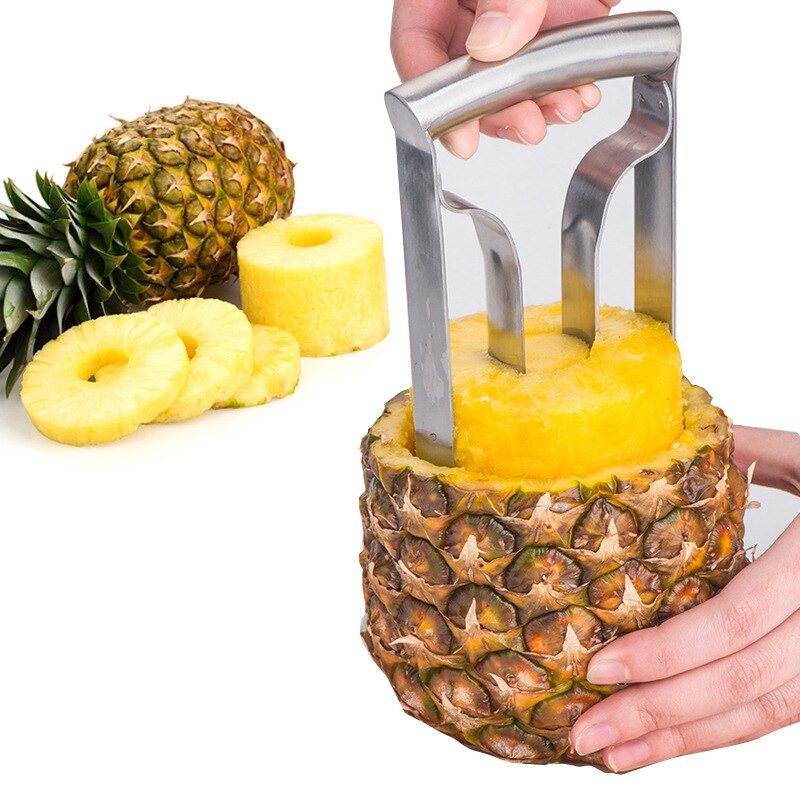 Stainless Steel Pineapple Peeler Slicer Ananas Meat Extractor Corer Remover Machine Home Cutter Fruit Tools Kitchen Utensil