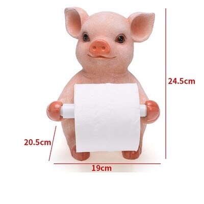 Cute Elephant Monkey Desktop Stand Home Towel Rack Toilet Roll Holder Restaurant Kitchen Toilet Paper Holder R2051: Pink