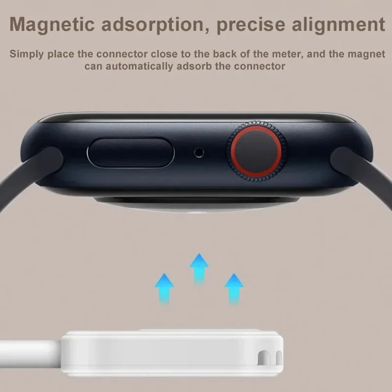 VIKEFON – chargeur sans fil pour montre magnétique rapide, pour Apple Watch série IWatch 9 8 7 6 5, adaptateur de station d'accueil de Type C 8 broches, charge Portable
