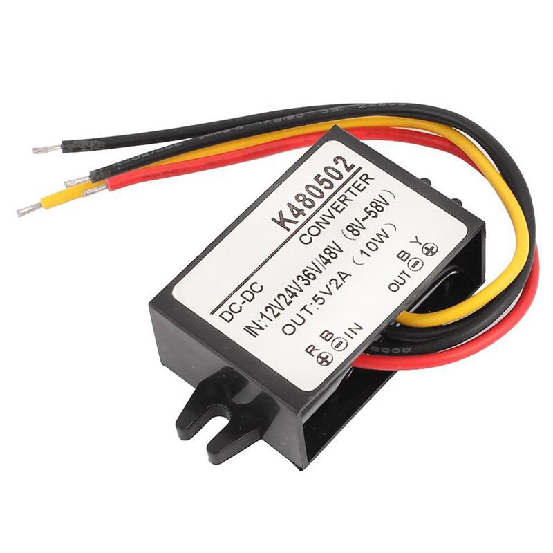 Módulo de suministro de electricidad para coche, regulador de voltaje a cc 5v 2a 10w, cc 12v / 24v / 36v / 48v a cc 5v