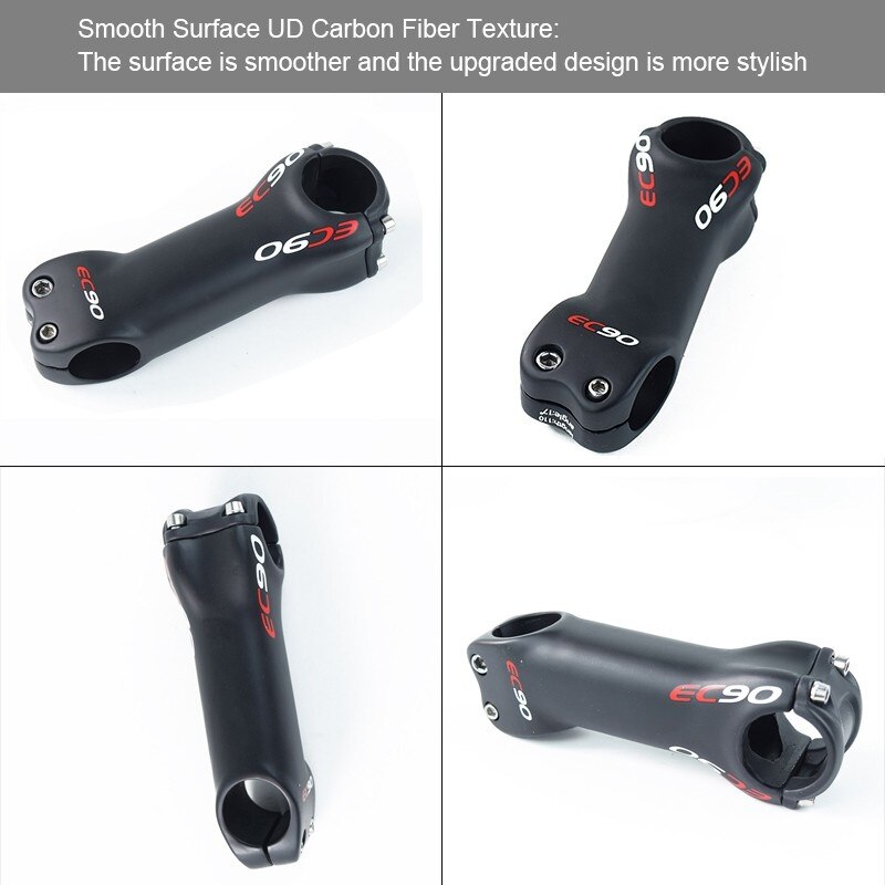 EC90 Bike Stem Full Carbon Fiber 60/70/80/90/100/110/120mm MTB Stem ±6°/17° Bicycle Handlebar Stem for Mountain Road Bike
