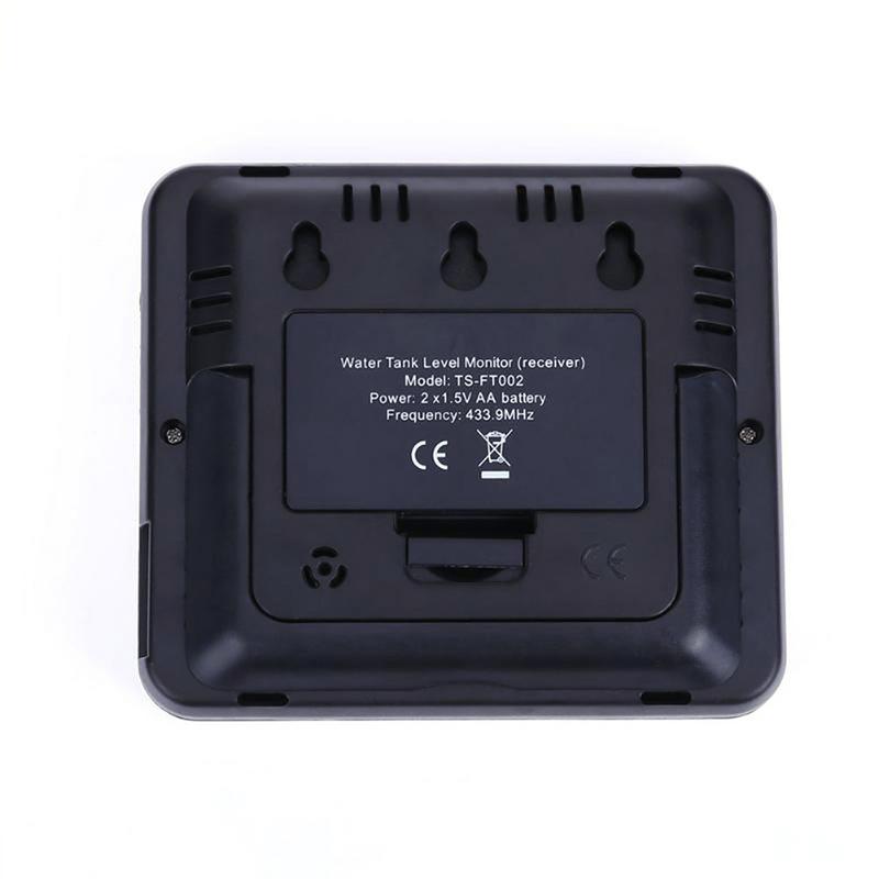 Ultrasonic Water Tank Liquid Depth Level Meter Sensor with Temperature Display Time Alarm Transmitter Screws Measuring Tools