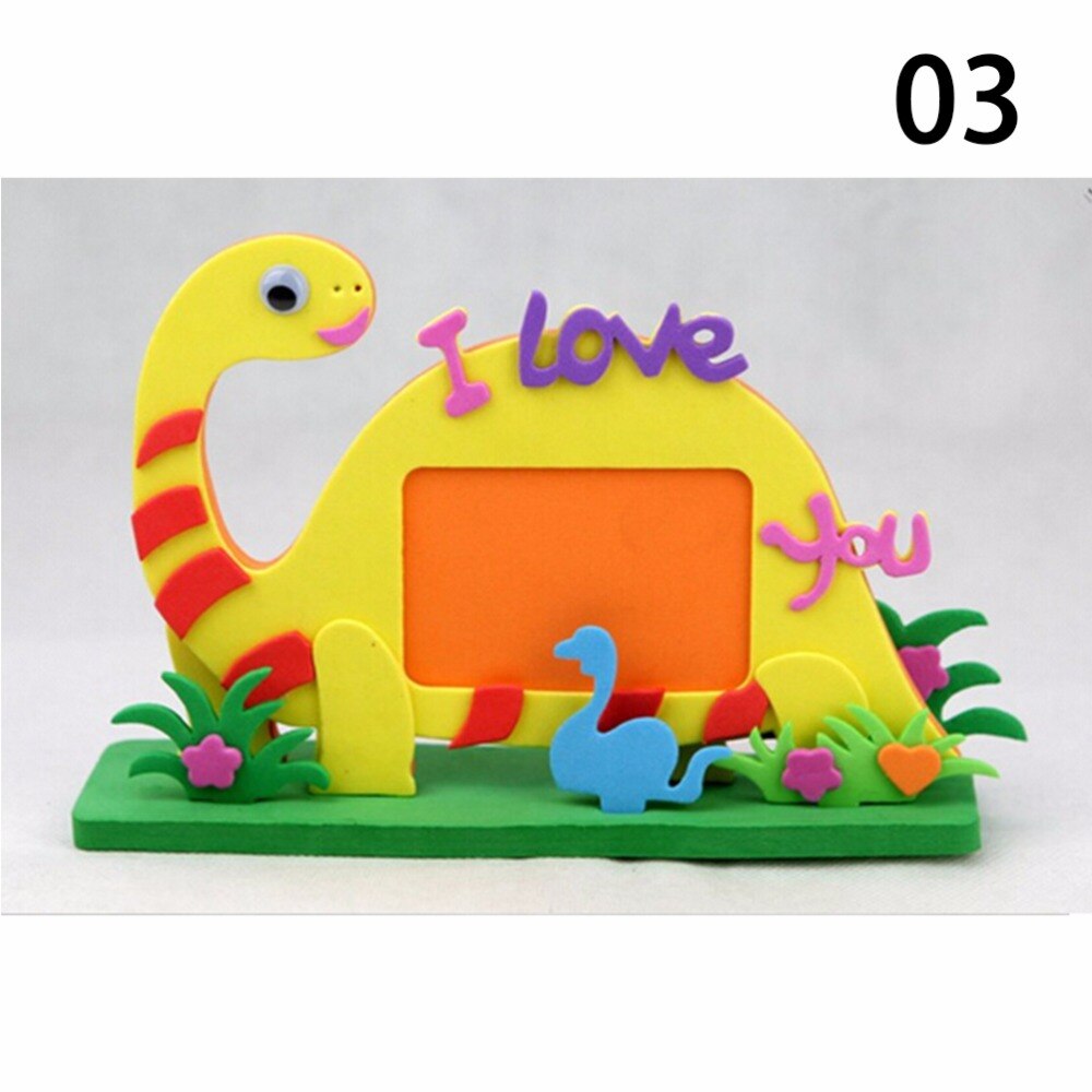 Kids DIY Kits Educatief speelgoed voor Kinderen Bee Uil Giraffe Dinosaurus Olifant Koe Schildpad EVA Fotolijst Schuim Ambachtelijke Speelgoed