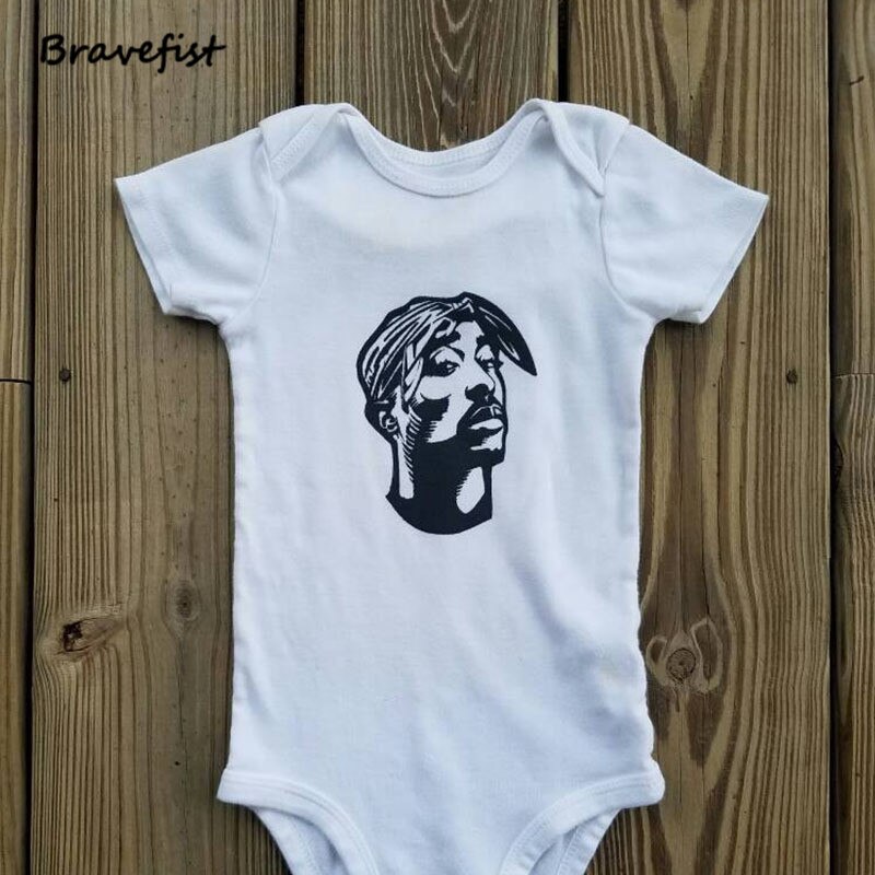 Portrait Print Baby Bodysuits Cotton Infant Outfits Short Sleeve Summer Children Girls Clothes Boys Clothing Kids Jumpsuits 0-2Y