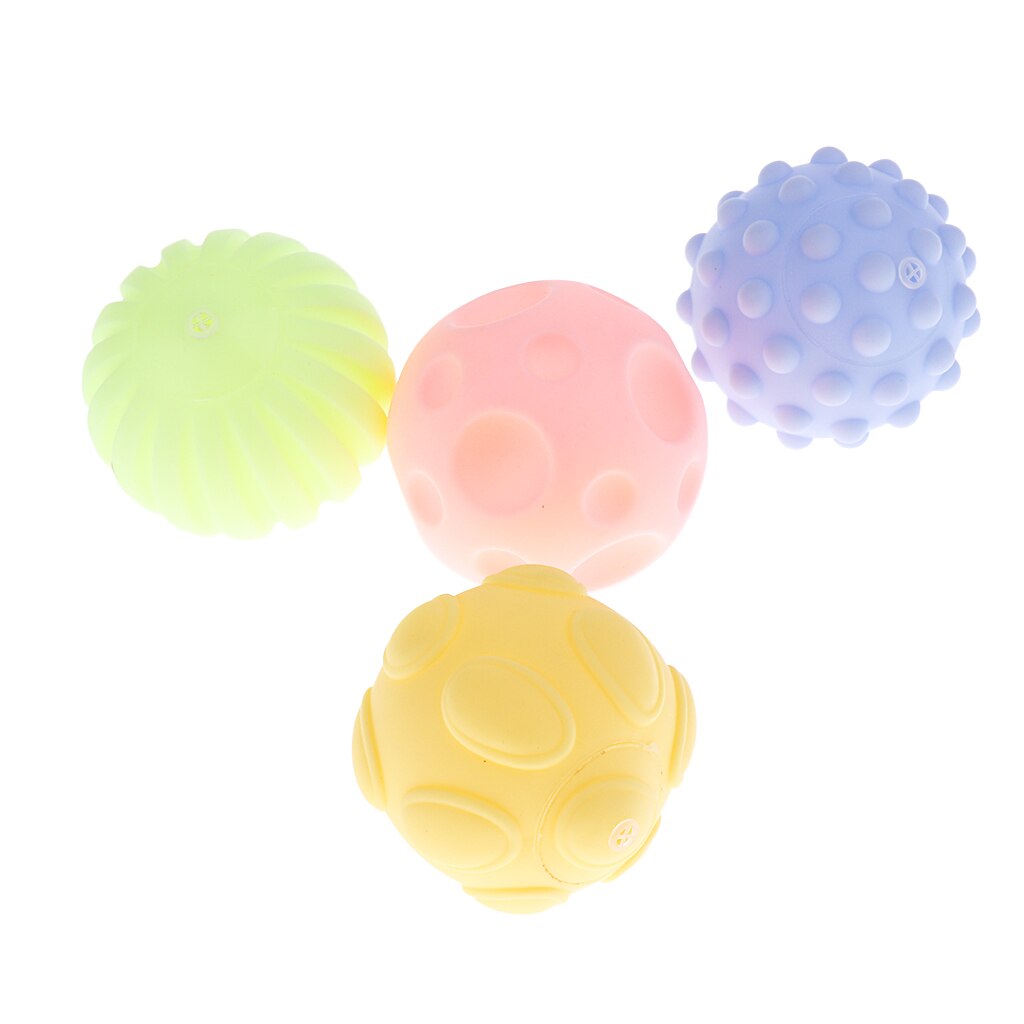 4/5/6Stck Baby freundlicher Weiche Massage Sensorische Entwicklung Pädagogisches Ball Klang Spielzeug einstellen: 4 Stck