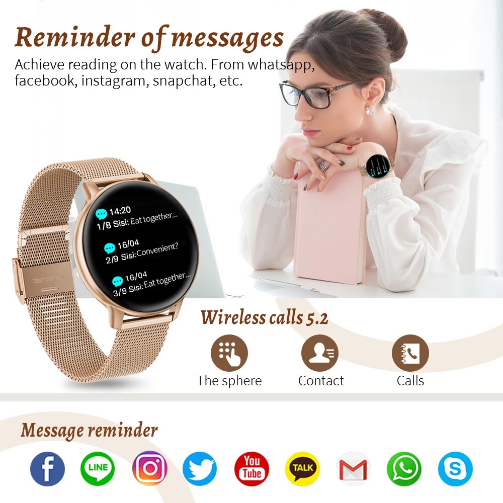 LIGE-Reloj inteligente para hombre y Mujer, accesorio de pulsera resistente al agua con llamadas, Bluetooth, seguimiento de actividad deportiva, oxígeno en sangre y salud