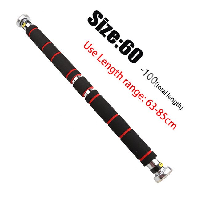 Dør vandrette stænger stål 200kg justerbar hjemme gym træning hage push up pull up træning bar sport fitness sit-ups udstyr: Rød type a