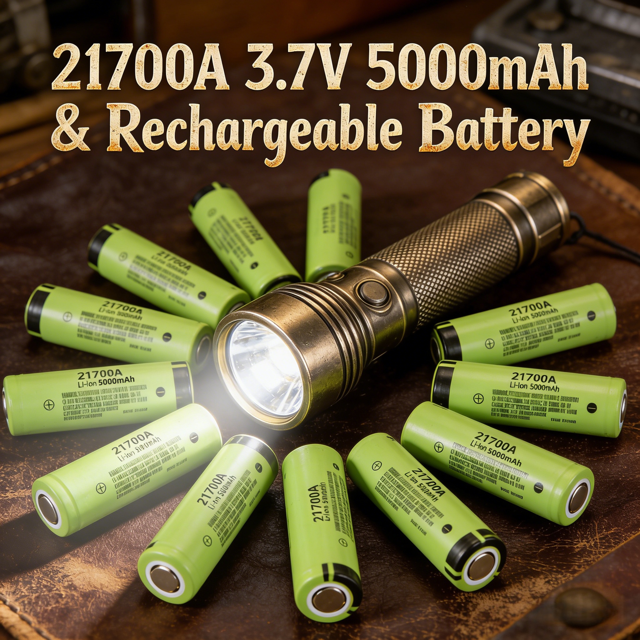 5000mAh High-Drain 21700 Li-ion Battery – Reliable Energy Supply for Lighting & Gear.