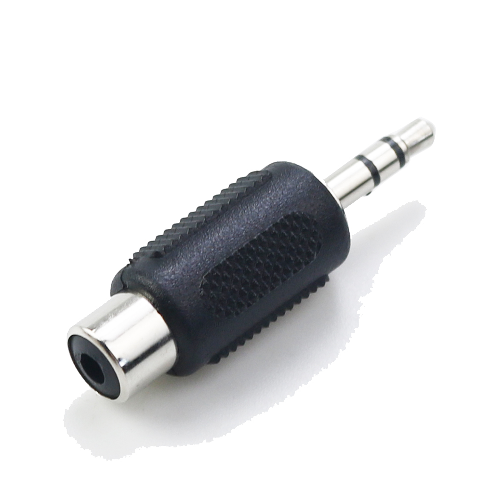 2 STUKS Dual RCA Male/Vrouwelijk naar RCA 3.5mm 6.5mm 6.5mm 1/8 "1/4" mono stereo adapter Connector: Donkergrijs