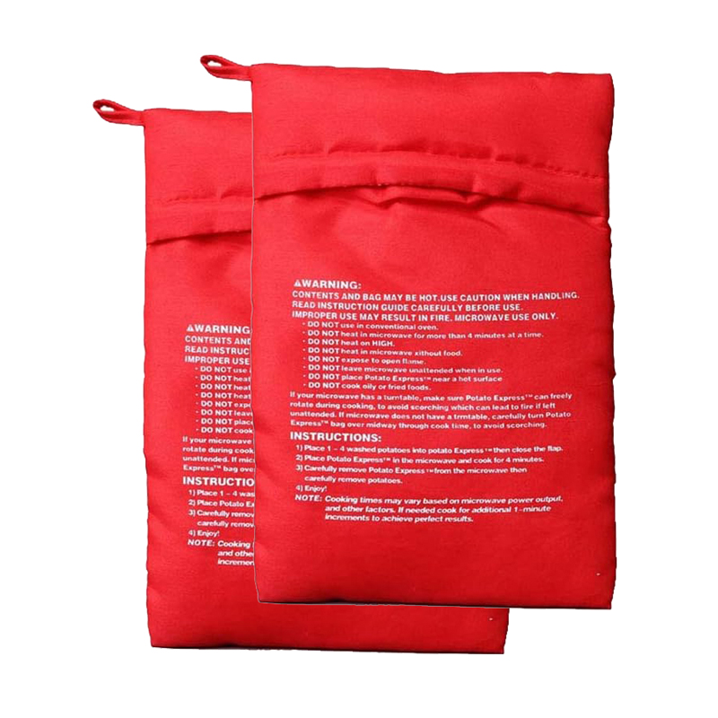 Mikrowellen-Kartoffelbeutel, wiederverwendbar, äußern-Mikrowellen-Kartoffelkocher, Beutel für gebackenes Kartoffelkocher, perfekte Kartoffeln, 4 Minuten, verrotten gebackener Beutel: Licht Grau