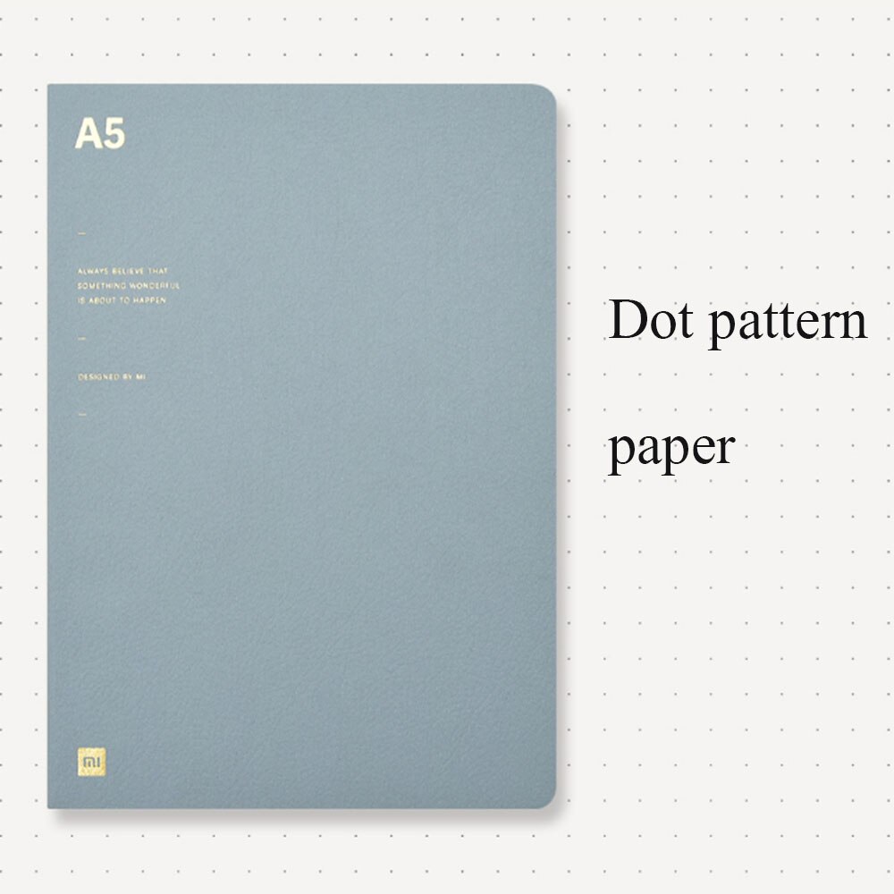Xiaomi – carnet de notes A5 80g, 64 pages, ligne intérieure, points carrés, papier de papeterie, carnet pour voyage de bureau: Bleu