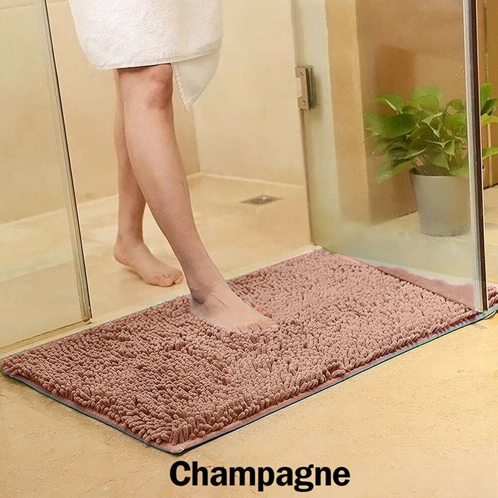 Absorbent Bath Mats for Tub Non - Slip Grey for Bathroom Floor Bath Rug Floor Washable Rug Set Kitchen Tools Non-slip mat: Champagne