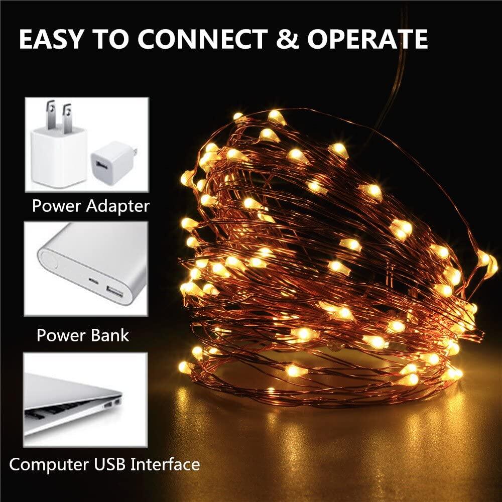 KingLED USB Powered Fairy Lights String Lights, Copper Wire Starry led Lights for Bedroom,Outdoor,Christmas