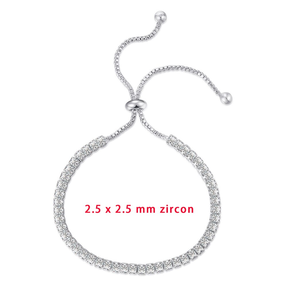 Zhouyang amizade pulseiras para mulher 2.5*2.5mm zircão quadrado rosa cor de ouro artesanal pulseira jóias presente por atacado h024: H024-2
