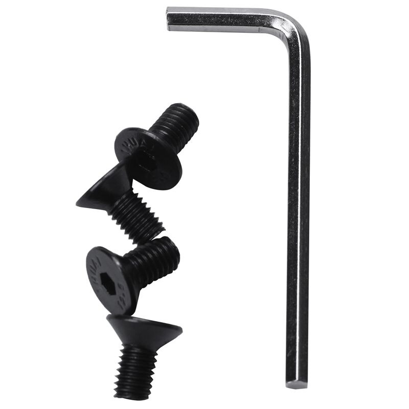 Lot de 4 vis cylindriques avec clé allen hexagonale pour trottinette Xiaomi,pièces de remplacement, kit pour guidon, avant, modèle M365 Ninebot Es2,