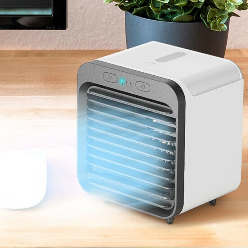 Portable USB Mini Rechargeable Water-cooled Air Conditioner Desktop Cooler Fan for Outdoor Home SCI88