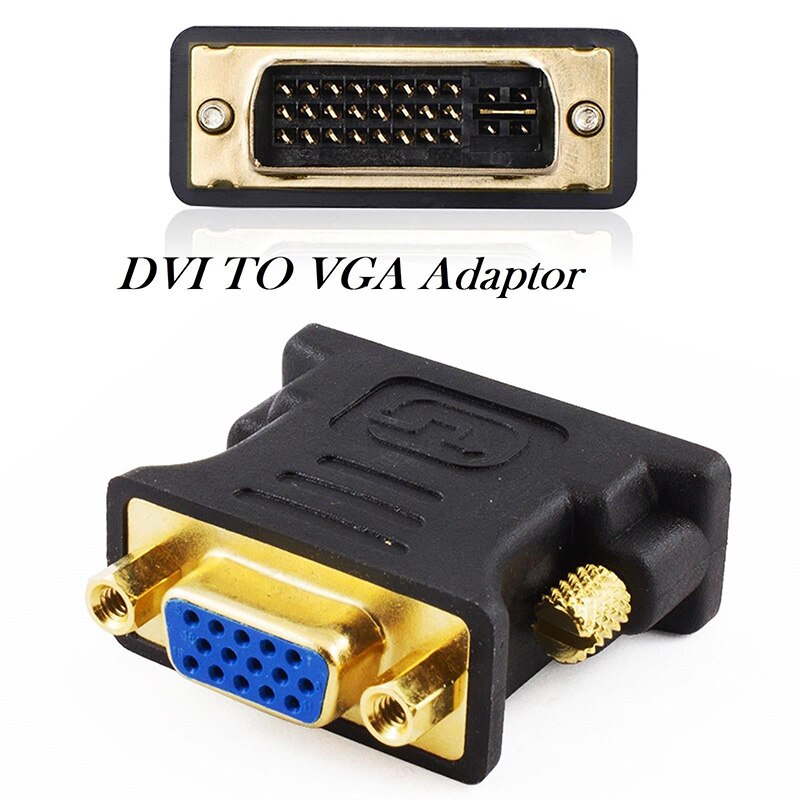 24 + 5Pin Dvi Naar Vga Adapter Digitaal Naar Analoog DVI-I Pc Tft Beamer Plug Socket Converter UY8