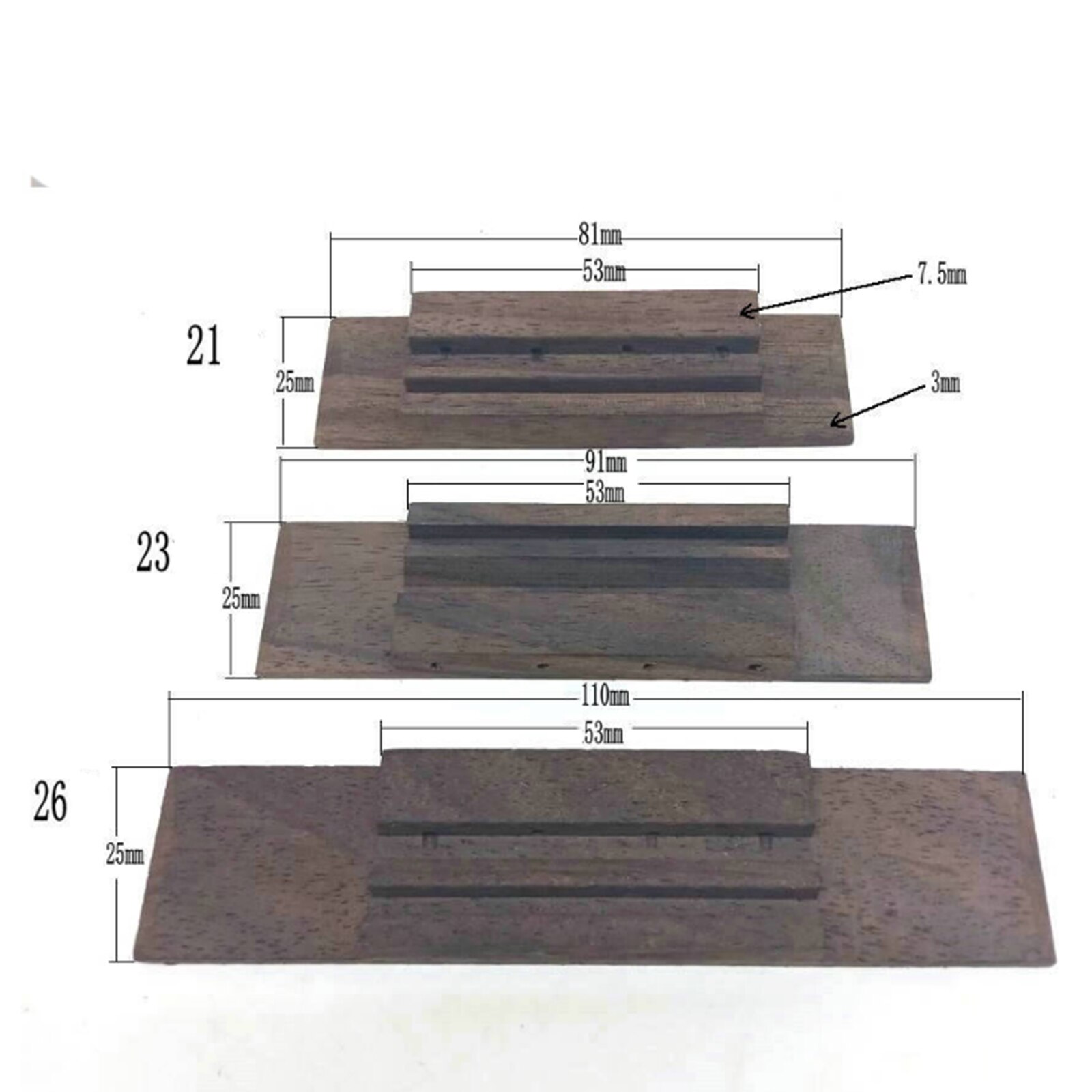 4String Ukulele Bridge for 21/23/26'' Ukulele Uke Musical Replacement Ukulele Rosewood Bridge Accessories