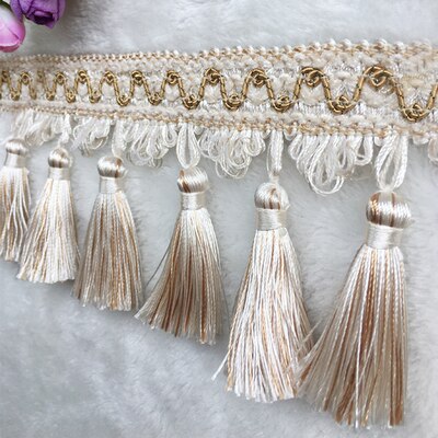 Aiboully 1m europese gordijnkant decoratieve accessoires hangende kralen kwast high-end woondecoratie gordijnaccessoires: K