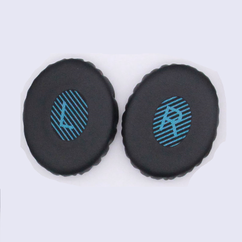 Almofadas de couro macio para bose oe2 oe2i fones de ouvido substituição almofadas de almofada de memória espuma esponja para extra conforto earmuffs: Black blue