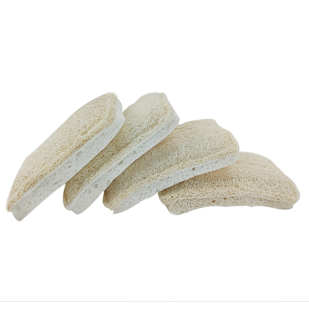 2PCS Eco Kitchen Sponge Pure Handmade Multilayer Natural Loofah Scrubber Anti-oil Dish Cleaning Brush
