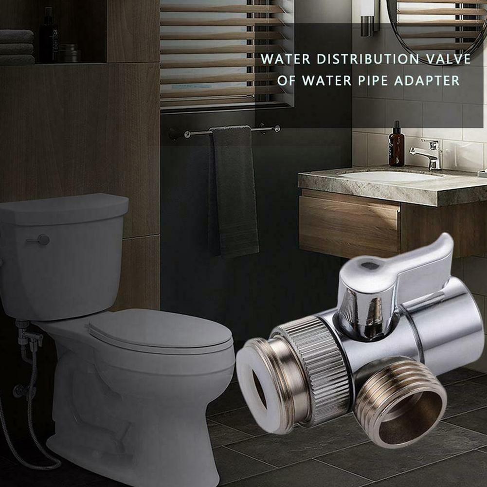Faucet Diverter Spout Switch Adapter Kitchen Bathroom Shower Toilet Splitter Tap Water Accessories Bidet Connector Si Q6e2