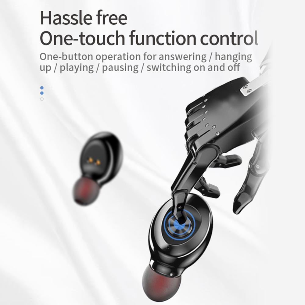 Langattomat bluetooth nappikuulokkeet in-ear kuulokkeet digitaalisella näytöllä latausrasia ipx 5 vedenpitävä urheilukuuloke