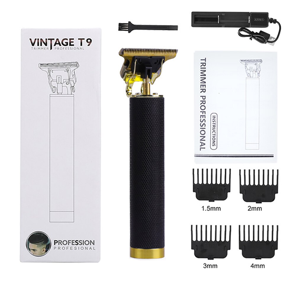 Hair Clippers USB Rechargeable Baldheaded Electric Trimmer Men Barber Cutting Machine Cordless Shaver Battery: T3