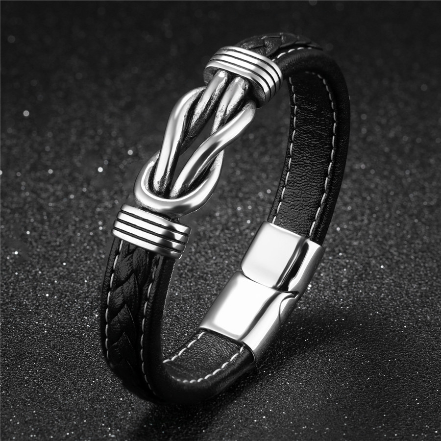 Retro Alle-Geëvenaard Creatieve Lederen Armbanden Voor Man Student Polsbandje Accessoires Kleine Cadeau Voor Vriendje G355