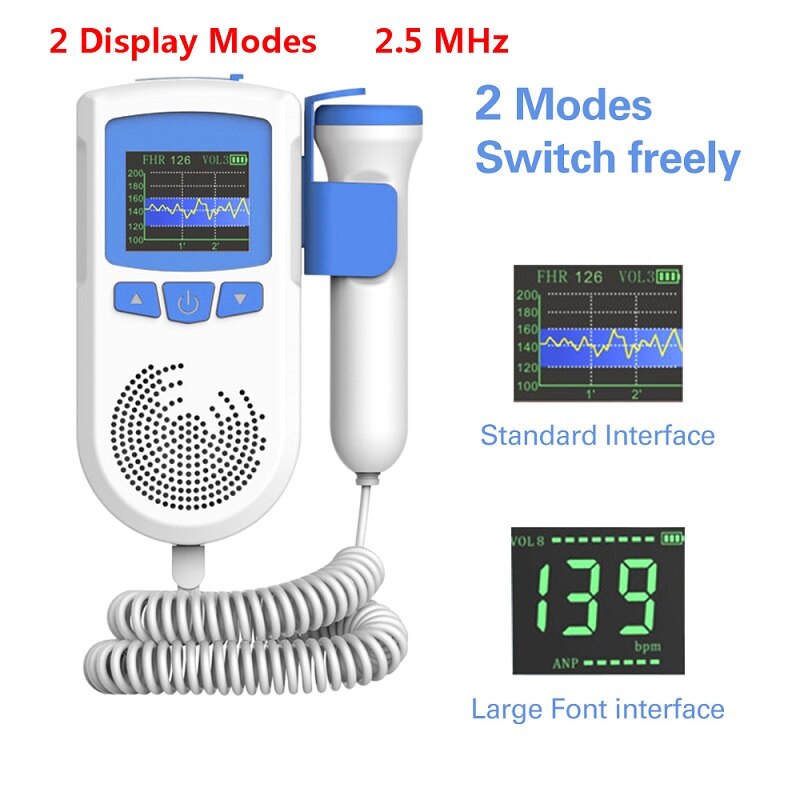 2.5MHz Prenatal Fetal Doppler Ultrasound Baby Hear – Grandado